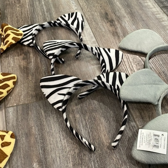 Animal Ears headband lot tiger, giraffe, zebra, elephant - Picture 4 of 9